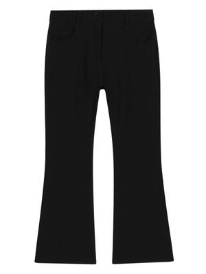 Dolce & Gabbana Kids jean évasé à logo brodé - Noir