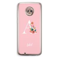Pink Bouquet: Motorola Moto G6 Transparant Hoesje - thumbnail