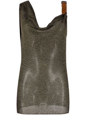 Blumarine haut en maille à boucle - Or
