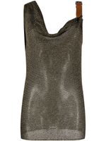 Blumarine haut en maille à boucle - Or