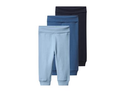 lupilu Set van 3 baby joggingbroeken (Donkerblauw/blauw, 74/80)