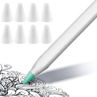 8 STKS antislip Mute slijtvaste NIB cover voor Apple pencil 1/2 (wit)