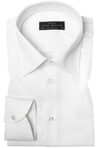 John Miller Tailored Fit Overhemd ecru, Effen