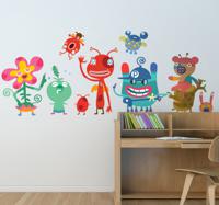 Sticker kinderen vriendelijke monsters