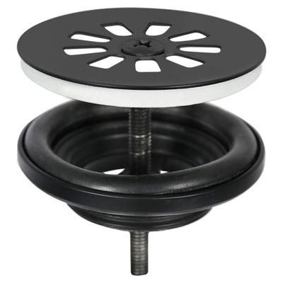 Differnz afvoerplug mat zwart Messing