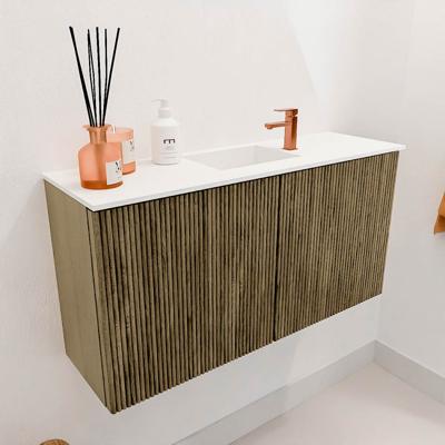 Toiletmeubel Mondiaz Joya | 80 cm | Meubelkleur Dusk | Faye wastafel Talc Midden | 1 kraangat