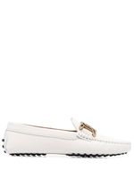 Tod's mocassins à détail de chaîne - Blanc