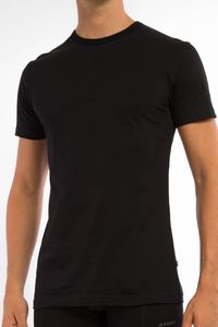 Claesens T-shirt O-hals stretch 2-pack zwart