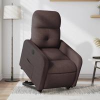 Sta-op-stoel elektrisch stof donkerbruin