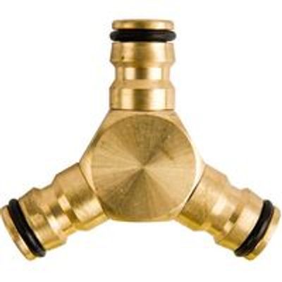 Polet Driewegkoppeling Brass Blister