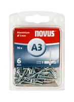 Novus 110055304 Popnagel (Ø x l) 3 mm x 6 mm Aluminium Aluminium 70 stuk(s)