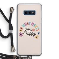 Happy days: Samsung Galaxy S10e Transparant Hoesje met koord