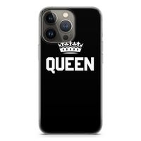 Queen zwart: iPhone 13 Pro Transparant Hoesje