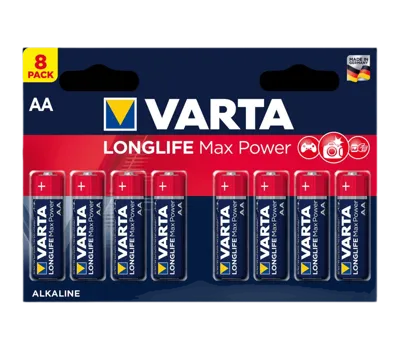 Varta Longlife Max Power AA 8-pack Batterijen