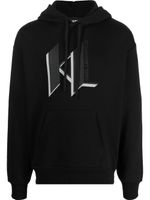 Karl Lagerfeld hoodie en coton à logo imprimé - Noir - thumbnail