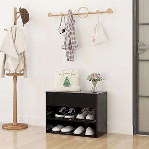 VidaXL Schoenenbank 60x30x45 cm bewerkt hout zwart