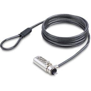 StarTech.com Dun Noble Wedge® Compatibel Laptop Kabelslot, 1,5m Laptop Beveiligingskabel, Anti-Diefs