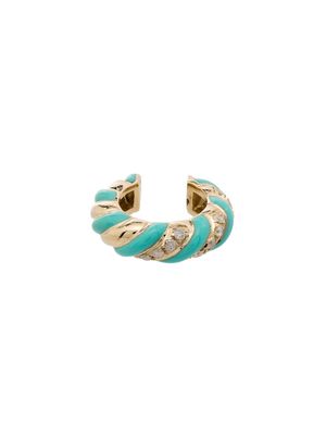 Yvonne Léon puce d'oreille sertie de diamants et pierres