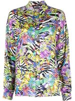 Just Cavalli blouse à fleurs - Noir