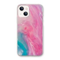 Roze explosie: iPhone 13 mini Transparant Hoesje Roze explosie: iPhone 13 mini Transparant Hoesje