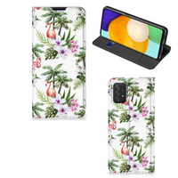 Samsung Galaxy A03s Hoesje maken Flamingo Palms - thumbnail