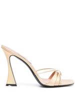 D'ACCORI Lust 100mm metallic-effect mules