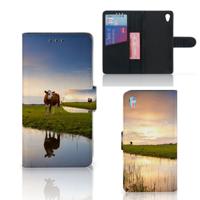 Sony Xperia Z3 | Telefoonhoesje | Met pasjeshouder | Koe - thumbnail