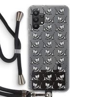 Zwarte poes: Samsung Galaxy A32 5G Transparant Hoesje met koord