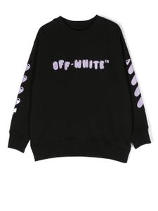 Off-White Kids sweat à rayures Diag - Noir