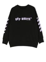 Off-White Kids sweat à rayures Diag - Noir - thumbnail