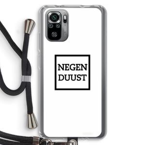 Negenduust vierkant: Xiaomi Redmi Note 10S Transparant Hoesje met koord