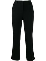 Alberto Biani pantalon crop à taille haute - Noir