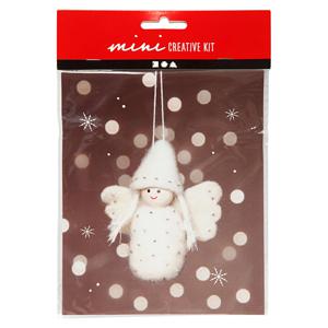 Creativ Company 977408 kerstornament Specifiek kerstversiering Velour, Hout, Wol Wit 1 stuk(s)