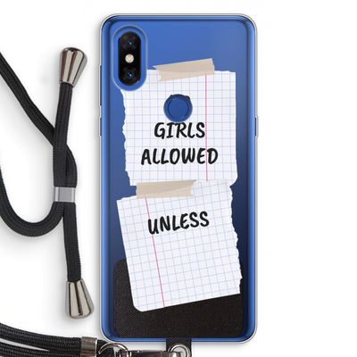 No Girls Allowed Unless: Xiaomi Mi Mix 3 Transparant Hoesje met koord