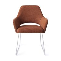 Jesper Home Yanai eetkamerstoel Tuscan Terra slide white
