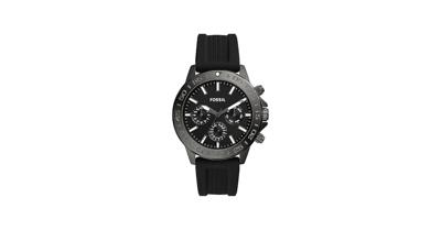 Horlogeband Fossil BQ2711 Rubber Zwart 22mm