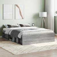 Bedframe grijs sonoma eikenkleurig 135x190 cm Double