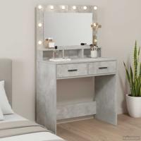 Kaptafel met lade Betongrijs 79 x 41 x 135 cm Bewerkt hout