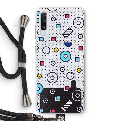 8-bit N°9: Samsung Galaxy A70 Transparant Hoesje met koord