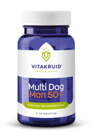 Vitakruid Multi Dag Man 50+ 100% Vegan Tabletten