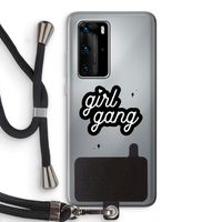 Girl Gang: Huawei P40 Pro Transparant Hoesje met koord Girl Gang: Huawei P40 Pro Transparant Hoesje met koord