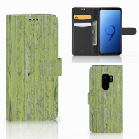 Samsung Galaxy S9 Plus Book Style Case Green Wood