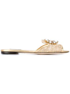 Dolce & Gabbana mules Bianca - Métallisé