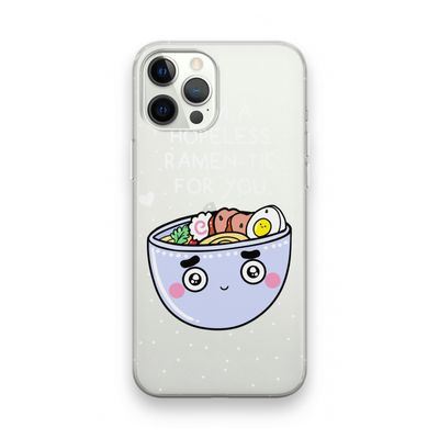 I'm A Hopeless Ramen-Tic For You: iPhone 12 Pro Transparant Hoesje