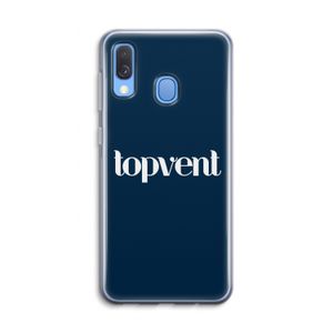 Topvent Navy: Samsung Galaxy A40 Transparant Hoesje