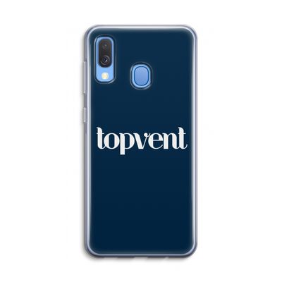 Topvent Navy: Samsung Galaxy A40 Transparant Hoesje
