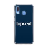 Topvent Navy: Samsung Galaxy A40 Transparant Hoesje