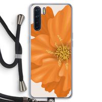 Orange Ellila flower: Oppo A91 Transparant Hoesje met koord