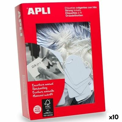 Hang tags Apli Wit 28 x 43 mm 500 Onderdelen (10 Stuks)