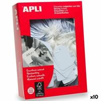 Hang tags Apli Wit 28 x 43 mm 500 Onderdelen (10 Stuks)
